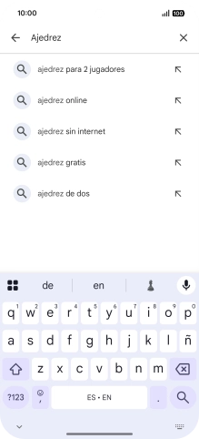 Introduce el nombre del tema o de la app y pulsa el icono de búsqueda. Introduce el nombre del tema o de la app y pulsa el icono de búsqueda.
