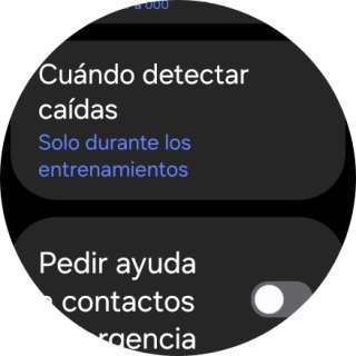 Pulsa Cuándo detectar caídas.