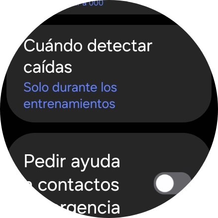 Pulsa Cuándo detectar caídas.