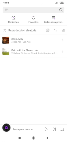 Pulsa el archivo de música deseado. Pulsa el archivo de música deseado.