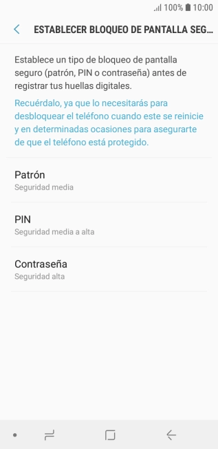 Pulsa el código de seguridad deseado y sigue las indicaciones de la pantalla para crear un código de seguridad del teléfono adicional. Pulsa el código de seguridad deseado y sigue las indicaciones de la pantalla para crear un código de seguridad del teléfono adicional.
