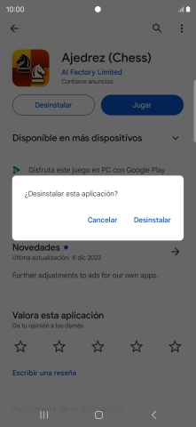 Pulsa Desinstalar. Pulsa Desinstalar.