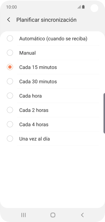 Pulsa el ajuste deseado. Pulsa el ajuste deseado.