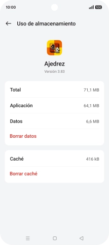 Pulsa Borrar caché.