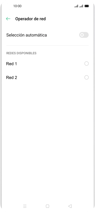 Pulsa la red deseada. Pulsa la red deseada.