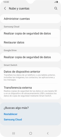 Pulsa Administrar cuentas. Pulsa Administrar cuentas.
