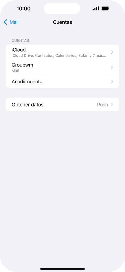 Pulsa el nombre de la cuenta de correo electrónico que acabas de crear. Pulsa el nombre de la cuenta de correo electrónico que acabas de crear.