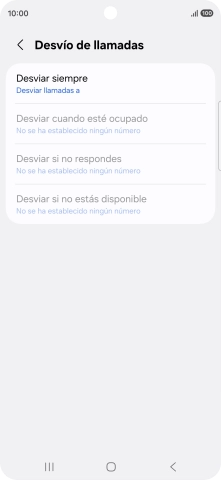 Pulsa el tipo de desvío deseado. Pulsa el tipo de desvío deseado.