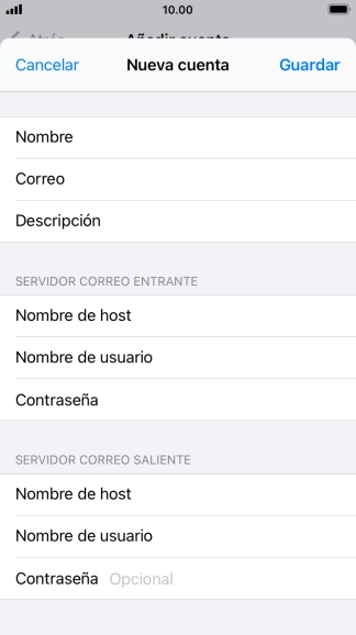 Pulsa Contraseña e introduce la contraseña de tu cuenta de correo electrónico.