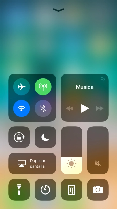 Pulsa con firmeza la función deseada hasta que aparezca un menú emergente en la pantalla.