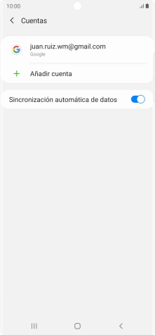 Pulsa Añadir cuenta. Pulsa Añadir cuenta.