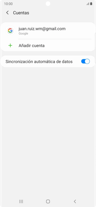 Pulsa Añadir cuenta. Pulsa Añadir cuenta.