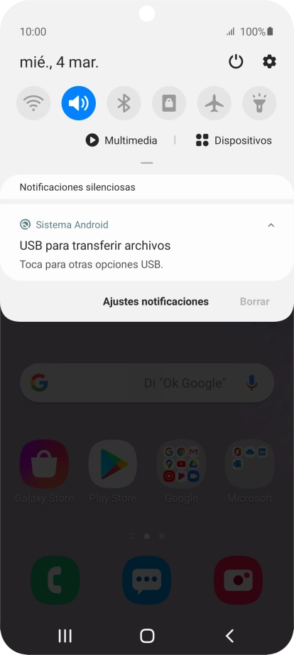 Pulsa Toca para otras opciones USB.. Pulsa Toca para otras opciones USB..