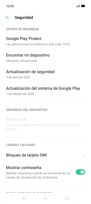 Pulsa Bloqueo de tarjeta SIM. Pulsa Bloqueo de tarjeta SIM.