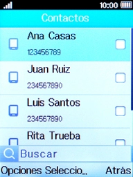 Selecciona el contacto deseado. Selecciona el contacto deseado.