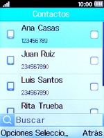 Selecciona el contacto deseado. Selecciona el contacto deseado.