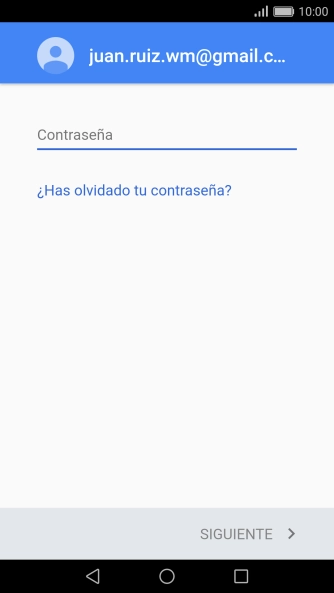 Pulsa Contraseña e introduce la contraseña de tu cuenta de Google. Pulsa Contraseña e introduce la contraseña de tu cuenta de Google.