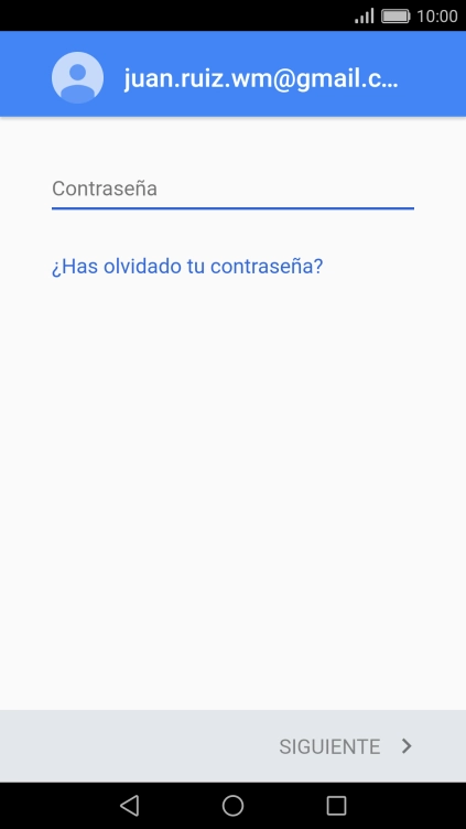 Pulsa Contraseña e introduce la contraseña de tu cuenta de Google. Pulsa Contraseña e introduce la contraseña de tu cuenta de Google.