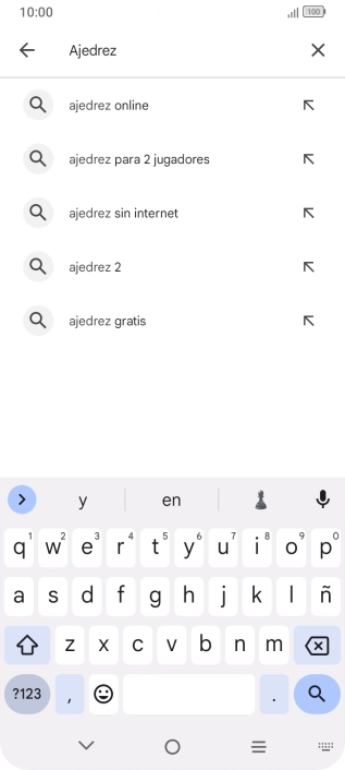 Introduce el nombre del tema o de la app y pulsa el icono de búsqueda. Introduce el nombre del tema o de la app y pulsa el icono de búsqueda.