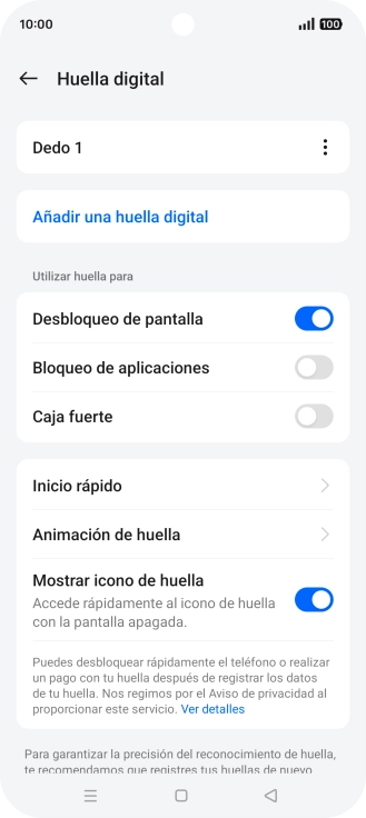 Pulsa los ajustes deseados. Pulsa los ajustes deseados.