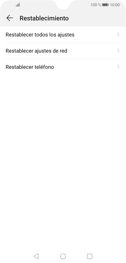 Pulsa Restablecer teléfono. Pulsa Restablecer teléfono.