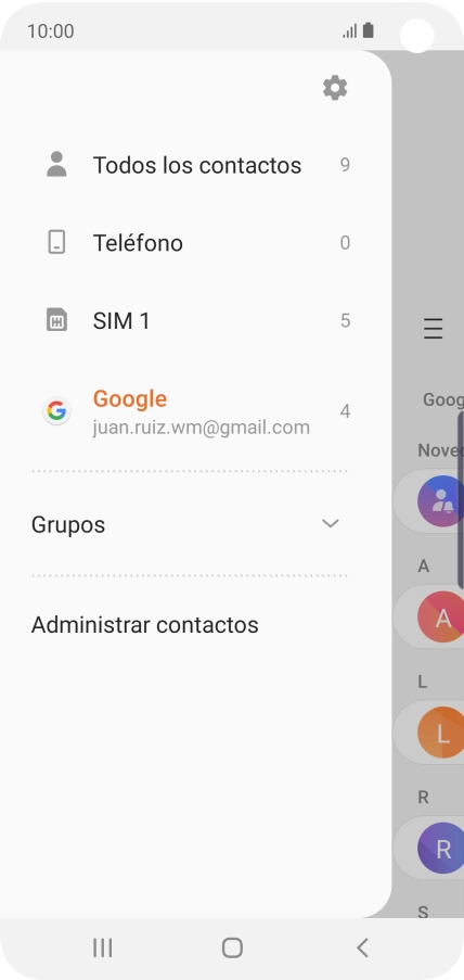 Pulsa Administrar contactos.