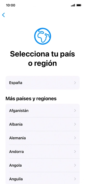 Pulsa el país o el área deseados. Pulsa el país o el área deseados.