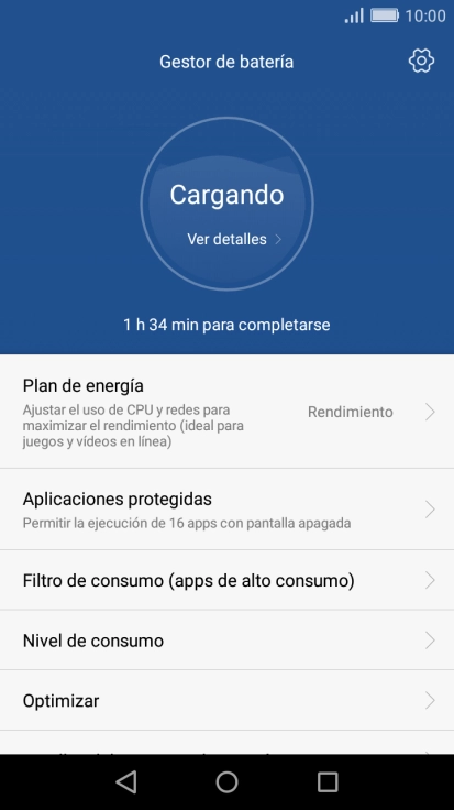 Pulsa Plan de energía.