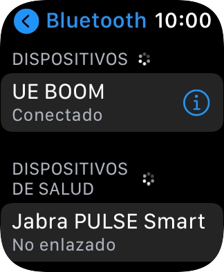 Pulsa la Digital Crown para terminar y regresar a la pantalla de inicio. Pulsa la Digital Crown para terminar y regresar a la pantalla de inicio.