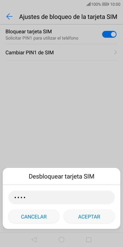 Introduce tu código PIN y pulsa ACEPTAR. Introduce tu código PIN y pulsa ACEPTAR.
