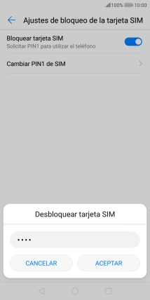 Introduce tu código PIN y pulsa ACEPTAR. Introduce tu código PIN y pulsa ACEPTAR.