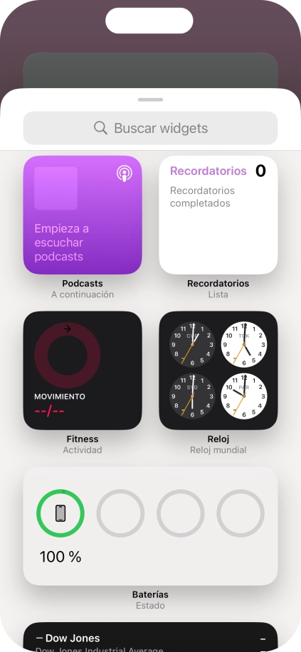 Pulsa el widget deseado. Pulsa el widget deseado.