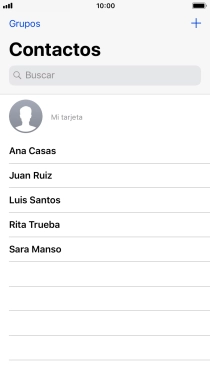 Pulsa el icono de nuevo contacto.