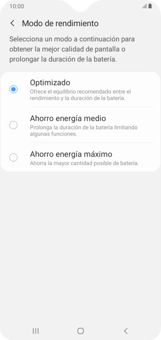 Pulsa el ajuste deseado para activar la función. Pulsa el ajuste deseado para activar la función.