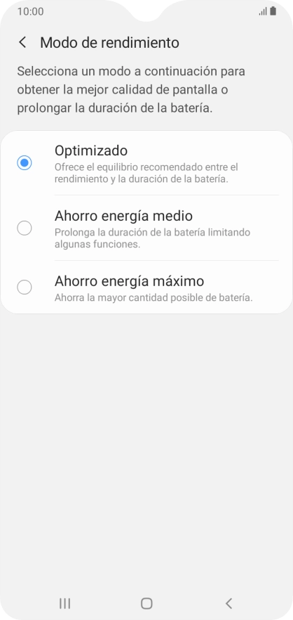 Pulsa el ajuste deseado para activar la función. Pulsa el ajuste deseado para activar la función.