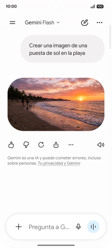 También puedes pedir a Gemini que genere una fotografía partiendo de tu descripción. También puedes pedir a Gemini que genere una fotografía partiendo de tu descripción.