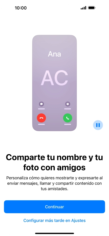 Pulsa Continuar.