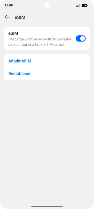 Pulsa Añadir eSIM. Pulsa Añadir eSIM.