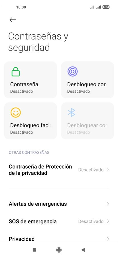 Pulsa Desbloqueo con huella dactilar. Pulsa Desbloqueo con huella dactilar.