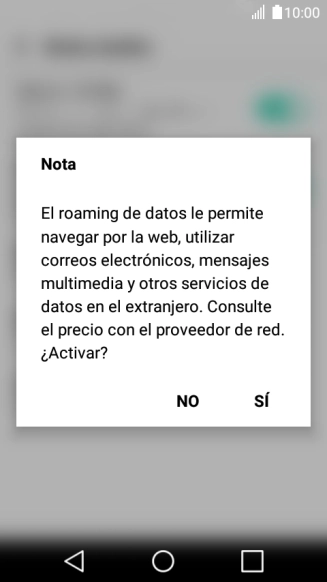 Si activas la función, pulsa SÍ. Si activas la función, pulsa SÍ.