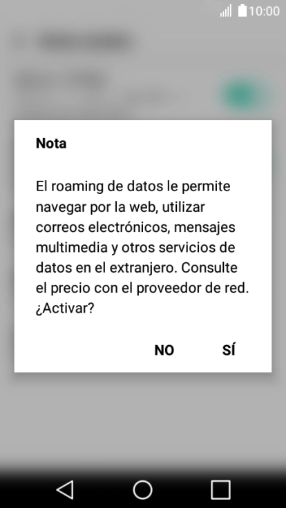 Si activas la función, pulsa SÍ. Si activas la función, pulsa SÍ.