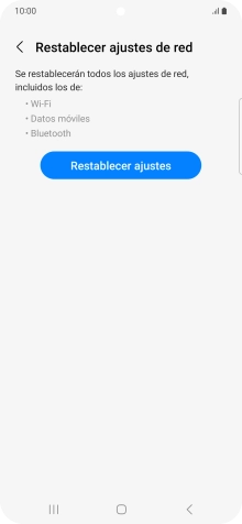 Pulsa Restablecer ajustes.