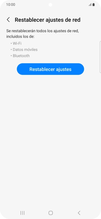 Pulsa Restablecer ajustes.
