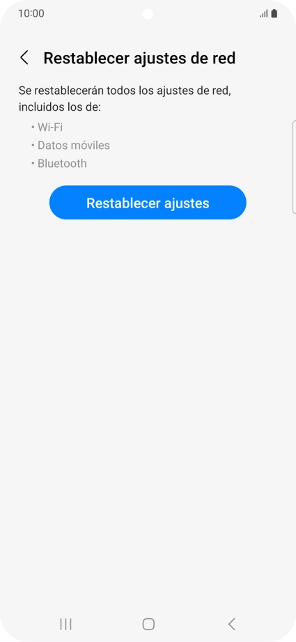 Pulsa Restablecer ajustes.