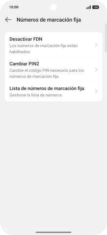 Pulsa Desactivar FDN. Pulsa Desactivar FDN.
