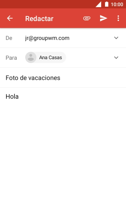 Pulsa el icono de anexos.
