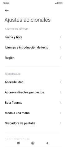 Pulsa Fecha y hora.