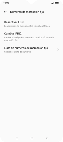 Pulsa Desactivar FDN.