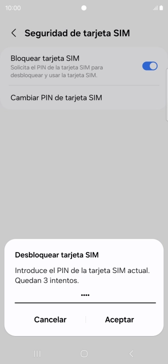 Introduce tu código PIN y pulsa Aceptar. Introduce tu código PIN y pulsa Aceptar.