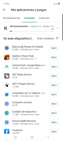 Pulsa la app deseada.